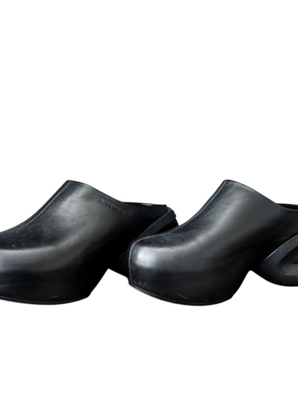 Givenchy Black G Clogs Leather Rubber Mule Slip On Logo SKU 221278M231003 in EUC - Picture 5 of 14